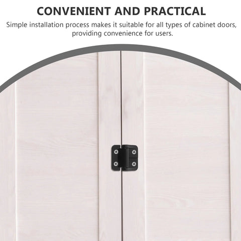 Durable Torque Cabinet Door Hinge With Adjustable Stop, Black Zinc Alloy, 1.8 Nm, Easy Install on Cabinet, Four Screw Design by VILLCASE