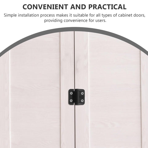 Installed High Torque Cabinet Door Hinges SEWACC 1.8 Nm Black Zinc Alloy on wood cabinet doors.