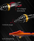 Diagram of Four Piece HSS Step Drill Bit Set From One Eighth Inch To Five Eighths Inch With Quarter Inch Shank, highlighting features.