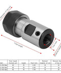 High Precision CNC Milling Holder With Straight Shank Chuck Collet, 5mm size, showing length and diameter measurements