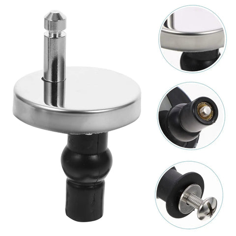 Close-up of sturdy right angle toilet seat hinge fixings quick release hinges fittings rubber fix blind hole expanding cover bracket