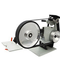 Heavy Duty 2 By 72 Inch Belt Sander Knife Grinder With Variable Speed Polisher showing metal body and large drive wheel.