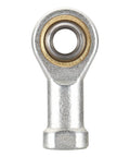 Rugged M16 Rod End Bearing With M16x1.5 Female Thread And 16mm Ball Bore For Quick No Fuss Install In Linkage Systems Built From Zinc Plated Carbon Steel With Copper Washer For Long Lasting Durability, front view