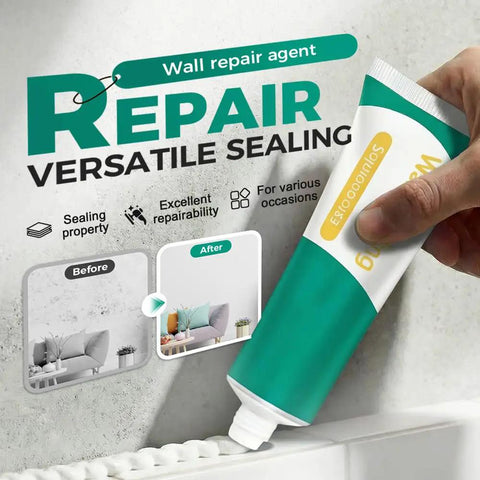 All In One Drywall Patch Kit With Scraper And Mending Paste For Quick Wall Repair Of Holes Cracks And Small Dents At Home