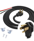 Heavy Duty 4 Prong Dryer Cord 30 Amp Appliance Power Cord 10 Feet With 4 Color Wires And O Ring Terminal Connectors Pure Copper Wire