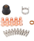 Jiawu Plasma Cutter Consumables Kit Durable Brass Parts For Fast Easy Repairs Boosting Cutting Quality And Safety For Pros And DIYers Saving Shop Time With Super Reliable Upgrades, includes nozzles and connectors.