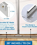 Front view of 28 Inch Heavy Duty Squeegee For Concrete Floors And Wet Surfaces With Industrial Rubber Blade Quick Water Removal Tool