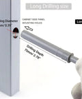 Push To Open Cabinet Hardware 20 Pack Hidden Door Latches installation guide showing drilling dimensions.
