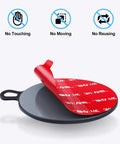 95 mm Adhesive Disk For Suction Cup Mounts, heat-resistant, shows a red 3M adhesive layer peeled back, with icons indicating usage instructions.