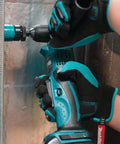 Using Cordless 18V 3/8 Inch Angle Drill with Variable Speed 0-1800 RPM, Keyless Chuck, in tight metal space
