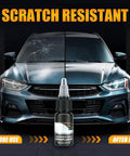 Ultimate Windshield Repair Kit For Chips And Cracks 2025 Upgrade With Nano Fluid Filler bottle in front of windshield before and after repair