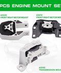 Beefed Up Engine And Transmission Mount Kit, 3 Piece Set for Transit Connect 1.6L, Escape 1.5L 1.6L, showing A5520, A5612, A5592 mounts