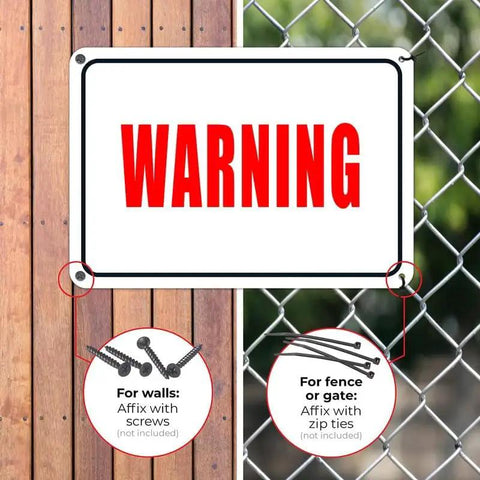 Aluminum Warning Sign 8x12 Inch Caution Plate For Office Use No Nonsense High Definition Waterproof Ink Dual Purpose Retro Wall Decor Recycle Paper And Cardboard Symbol Durable Metal Notice 20x30 Cm on fence and wall