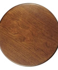 Top view of 12 Inch Solid Cherry Wood Lazy Susan 360 Degree Turntable For Kitchen And Dining Countertop, round organizer.