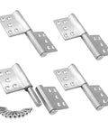 Tough As Nails 5 Inch Heavy Duty Lift Off Hinges, 304 Stainless Steel Detachable Cabinet And Window Door Mounts set of 4 with screws.