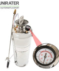 3.5 Gallon Stainless Steel Garden Sprayer With 20 Inch Spray Rod And 3 Foot Hose Built Tough, showing gauge detail