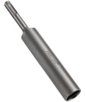 Heavy Duty SDS Plus Ground Rod Driver Bit Built From Tough Forged Steel For 5/8 And 3/4 Inch Rods Hammer Drill side view showing cylindrical design.