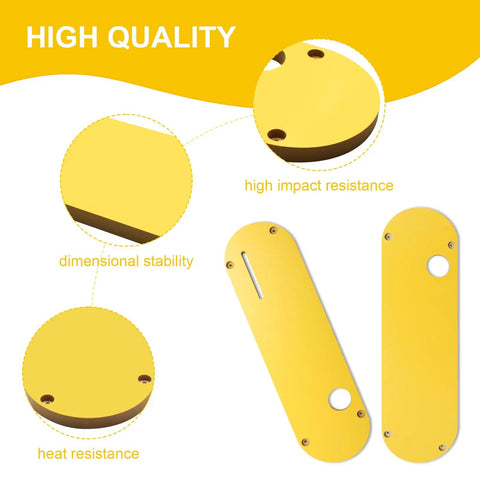 Zero Clearance Table Saw Inserts Combo Pack For 8-1/4 Inch Saws DWE7485 DCS7485 With Riving Knife Slot And Solid Blank Throat Plates MDF Replacement