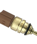 FainWan coolant temperature sensor with brown connector and brass body, side view.