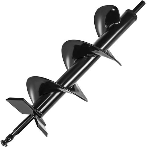 Upgraded 4x16 Garden Auger Drill Bit For Planting With Double Thickened Blades, Spiral Post Hole Digger For Three Eighths Inch Hex Drive Drill