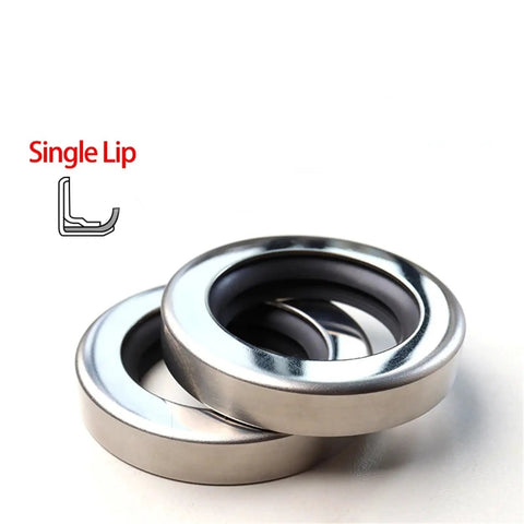 Heavy Duty PTFE Skeleton Oil Seal For High Speed Rotary Equipment Featuring A Single Lip Design And Stainless Steel Core close-up view