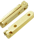Gold 12 Pack Mini Jewelry Box Hinges 90 Degree Zinc Alloy With Screws, 1.18 Inch Square 0.23 Inch Thick Hinges for jewelry boxes