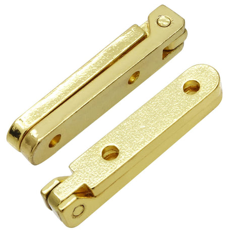 Gold 12 Pack Mini Jewelry Box Hinges 90 Degree Zinc Alloy With Screws, 1.18 Inch Square 0.23 Inch Thick Hinges for jewelry boxes