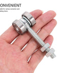 Hand holding Detachable Double Bearing Groove Sliding Door Pulley 2.79 Inch Stainless Steel Track Roller for sliding doors and gates.