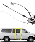 Ford Econoline Right Side Door Latch Assembly For E150 E250 E350 Vans With Cable And Rod Direct Fit OEM Style 1992 To 2014 Includes Hardware