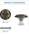 2 Pack Round Cabinet Knobs And Drawer Pulls 1.1 Inch Heavy Duty Stainless Steel Hardware For Kitchen Cabinets And Dressers Smooth Finish Quick Swap Solid Build For Home Glow Up with lizard design.