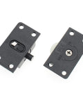Black Cabinet Wardrobe Sliding Door Pulley And Wheels Hardware for Quiet Operation, Durable ABS and Nylon, 58 x 31 mm