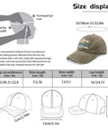 Size display for Life Is Better By The River Quote Baseball Hat For Men, Dope Camping Ready Cap with measurements