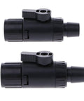 Solid Quick Release Push To Connect Fittings Kit For 12Mm And 16Mm Water Pipe Tubing Plus Pump Adaptor For Inflatable Tanks Aquarium Filters And HW-603B With Easy Control Valves For Serious Aquarists, black plastic
