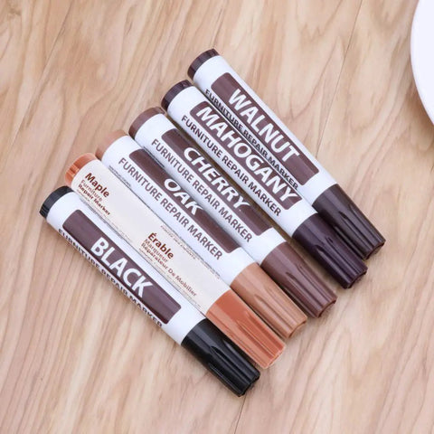 Walnut Wood Repair Marker Upgrade Kit For Fast Furniture Scratch Fix Pen With Wax Sticks And Sealant Easy DIY Restorer