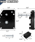 Diagram showing dimensions of Beefy Aluminum Fifth Wheel Landing Gear Box For RVs And Campers Universal Mount OEM Gearbox