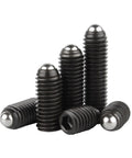 Heavy Duty 304 Stainless Steel Ball Plunger Set Screws Lock Moving Parts Dead Tight With Zero Slop High Grade Mechanical Hardware M3 To M12 Sizes Quick Swap Super Grippy, featuring six screws with sealed ball design.