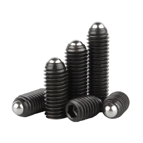 Heavy Duty 304 Stainless Steel Ball Plunger Set Screws Lock Moving Parts Dead Tight With Zero Slop High Grade Mechanical Hardware M3 To M12 Sizes Quick Swap Super Grippy, featuring six screws with sealed ball design.