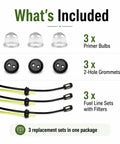 Heavy Duty Fuel Line Repair Kit With Built In Filter For Honda FG110K1AT Lawn Mower, 3 primer bulbs