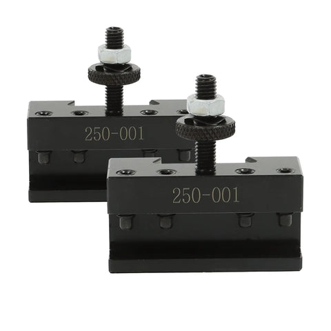 Turning Tool Holder Set Two Piece Quick Change Tool Post for Lathe Machine OXA Fit, numbered 250-001, in hardened steel.
