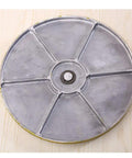 Rotating Lazy Susan Turntable For Kitchen And Dining Table showing aluminum base with 360 degree spin, 24 to 47 inch diameter