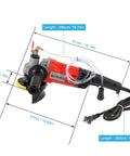 Powerful 1400W Wet Polisher Grinder With 110V Operation 4 Inch Variable Speed Stone Polisher Kit dimensions shown