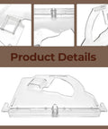 Heavy Duty Ice Dispenser Crusher Cover Compatible With Ge Hotpoint Refrigerator Replacement WR17X11497 showing clear thermoplastic design.