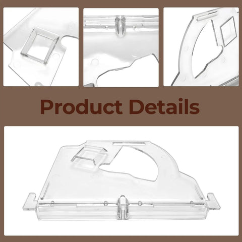Heavy Duty Ice Dispenser Crusher Cover Compatible With Ge Hotpoint Refrigerator Replacement WR17X11497 showing clear thermoplastic design.