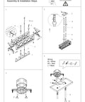 Assembly guide for Farmhouse Style Metal Kitchen Island Light Fixture With Wood Frame Pendant Lights Height Adjustable Hanging Chandelier Five Light Iron Linear Chandelier For Dining Room E26 Base Matte Black Finish.