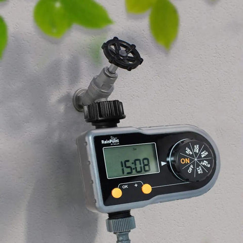 Sprinkler Timer For Garden Hose With Three Programs And Daily Or Specific Day Scheduling Programmable Automatic Or Manual Lawn Watering System