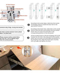 Rock Solid Full Extension Table Slide, Heavy Duty Aluminum Drawer Rail With Butter Smooth Silent Rollers, Anti Rust Cabinet Guide Track, Linked Hardware For Kitchen Upgrades And Furniture Mods, aluminum hinge and installation guide.
