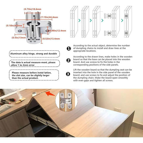 Rock Solid Full Extension Table Slide, Heavy Duty Aluminum Drawer Rail With Butter Smooth Silent Rollers, Anti Rust Cabinet Guide Track, Linked Hardware For Kitchen Upgrades And Furniture Mods, aluminum hinge and installation guide.