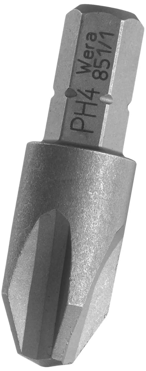 Sheet Metal Phillips PH 4 Bit With 32mm Blade For One Quarter Inch Hex Shank And Direct Drive Tools