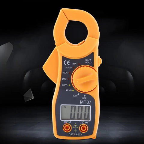 Digital Clamp Multimeter With Large LCD Display For AC And DC Voltage Current And Resistance Testing Handy Workhorse Clamp Tester For Home DIY And Pro Electrician Use displaying 000