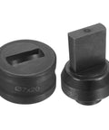 Heavy Duty Hydraulic Slot Punch Die 7x20mm in 40Cr Steel for Electric Punching Kit CH60 Machine, visible upper and lower dies.